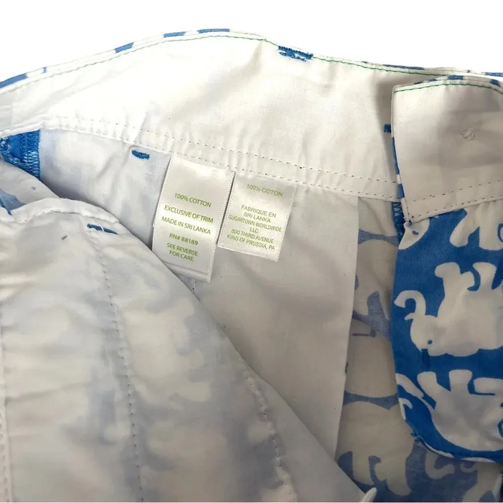 Lilly Pulitzer The Callahan 5” Short Tusk In The Sun Blue White Size 0